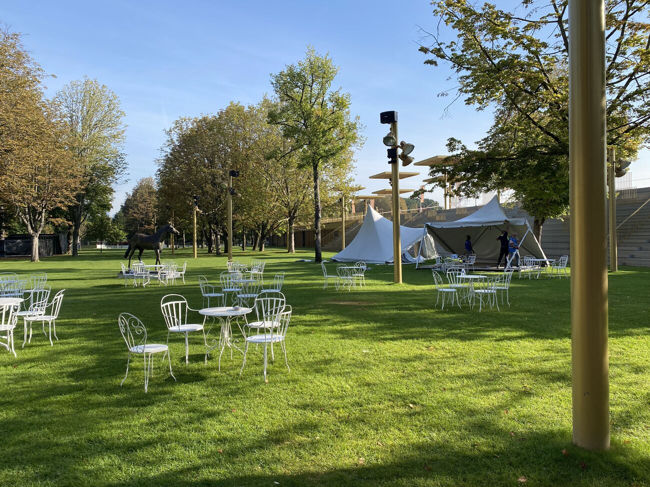 Le domaine en soirée